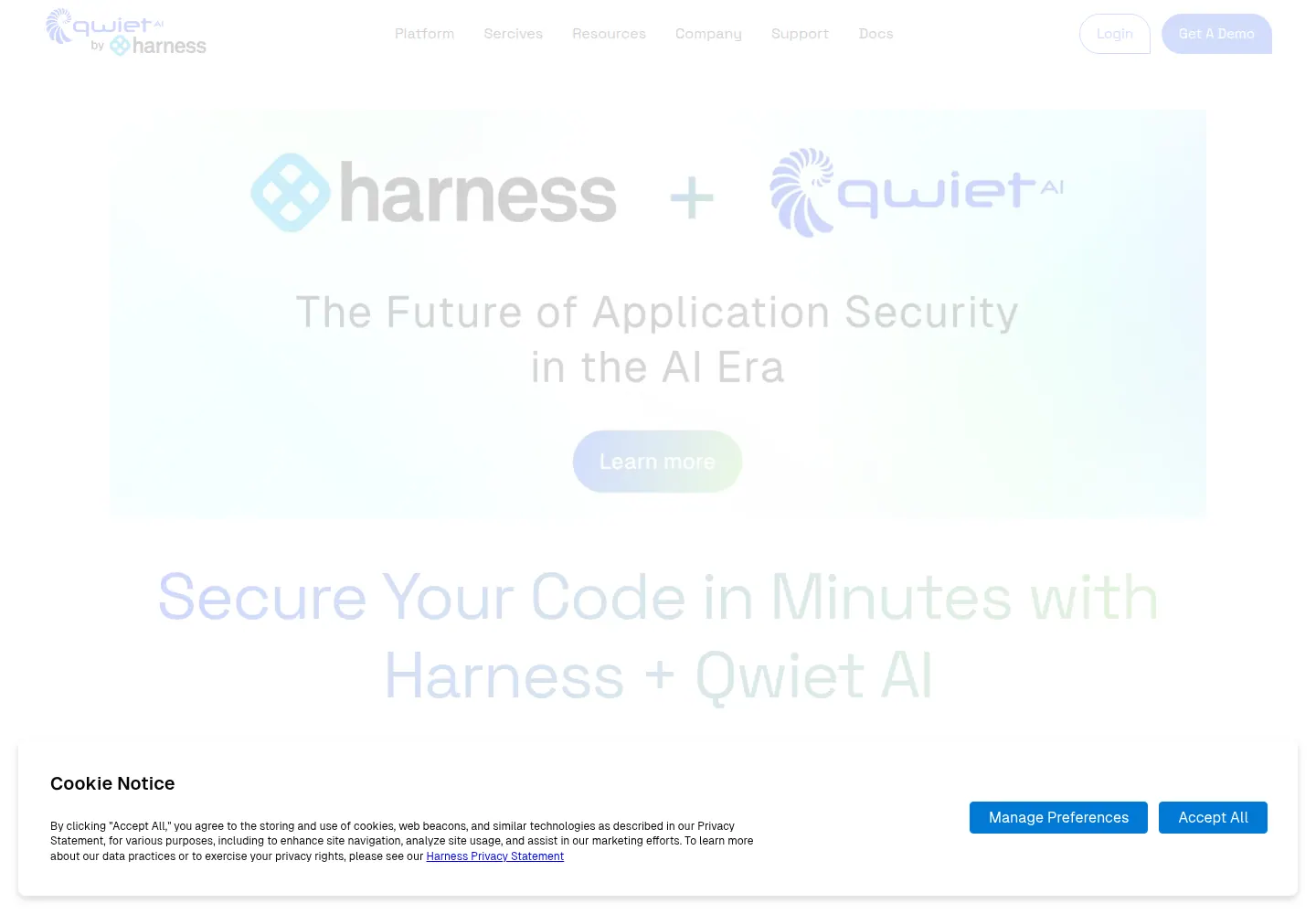 Qwiet AI official homepage screenshot