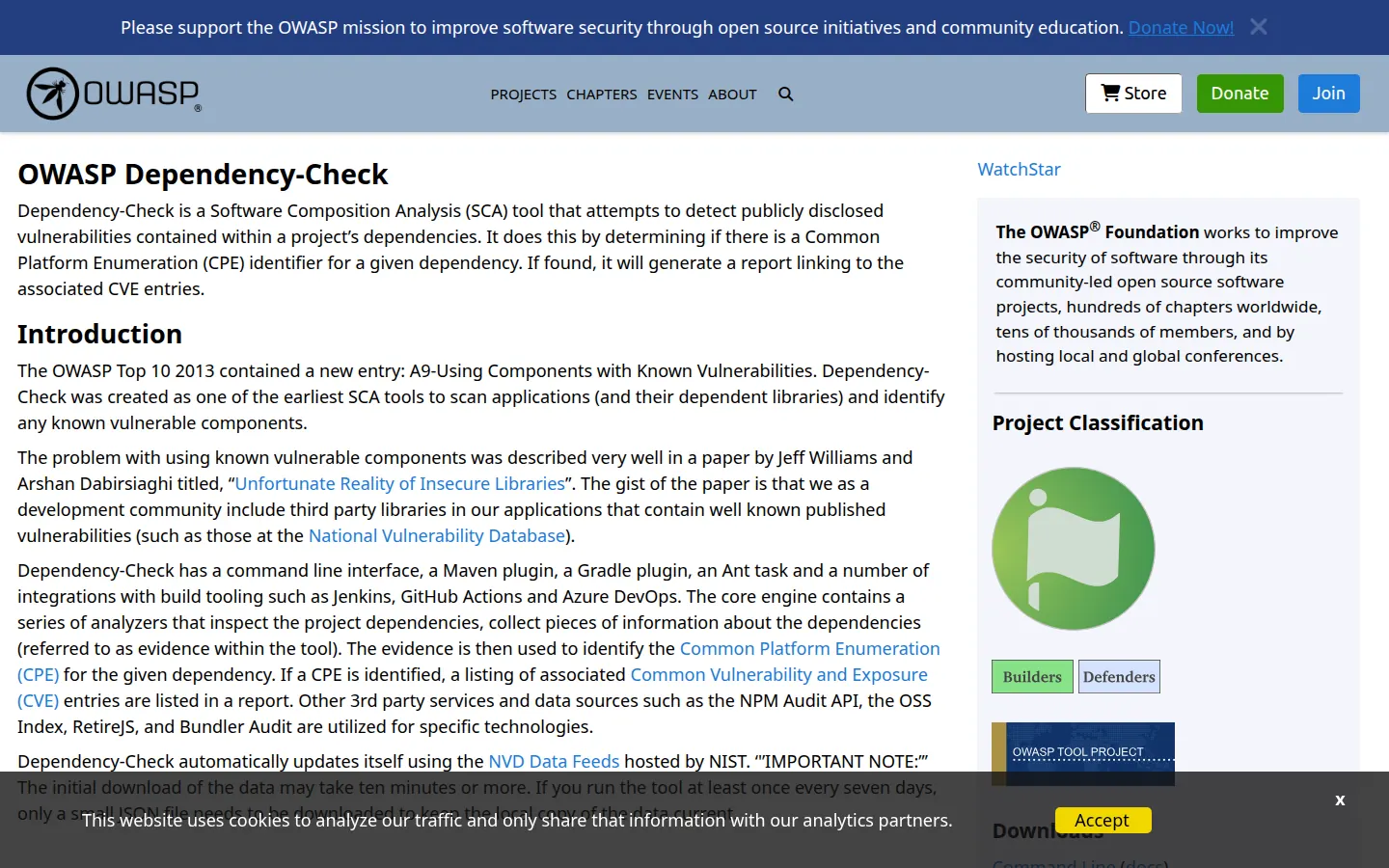 OWASP Dependency-Check official project homepage