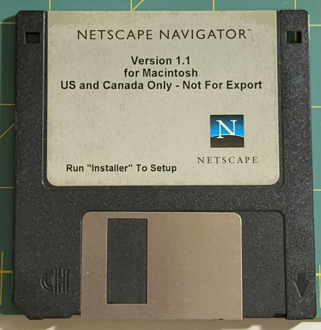 Netscape Navigator 1.1 Macintosh install disk