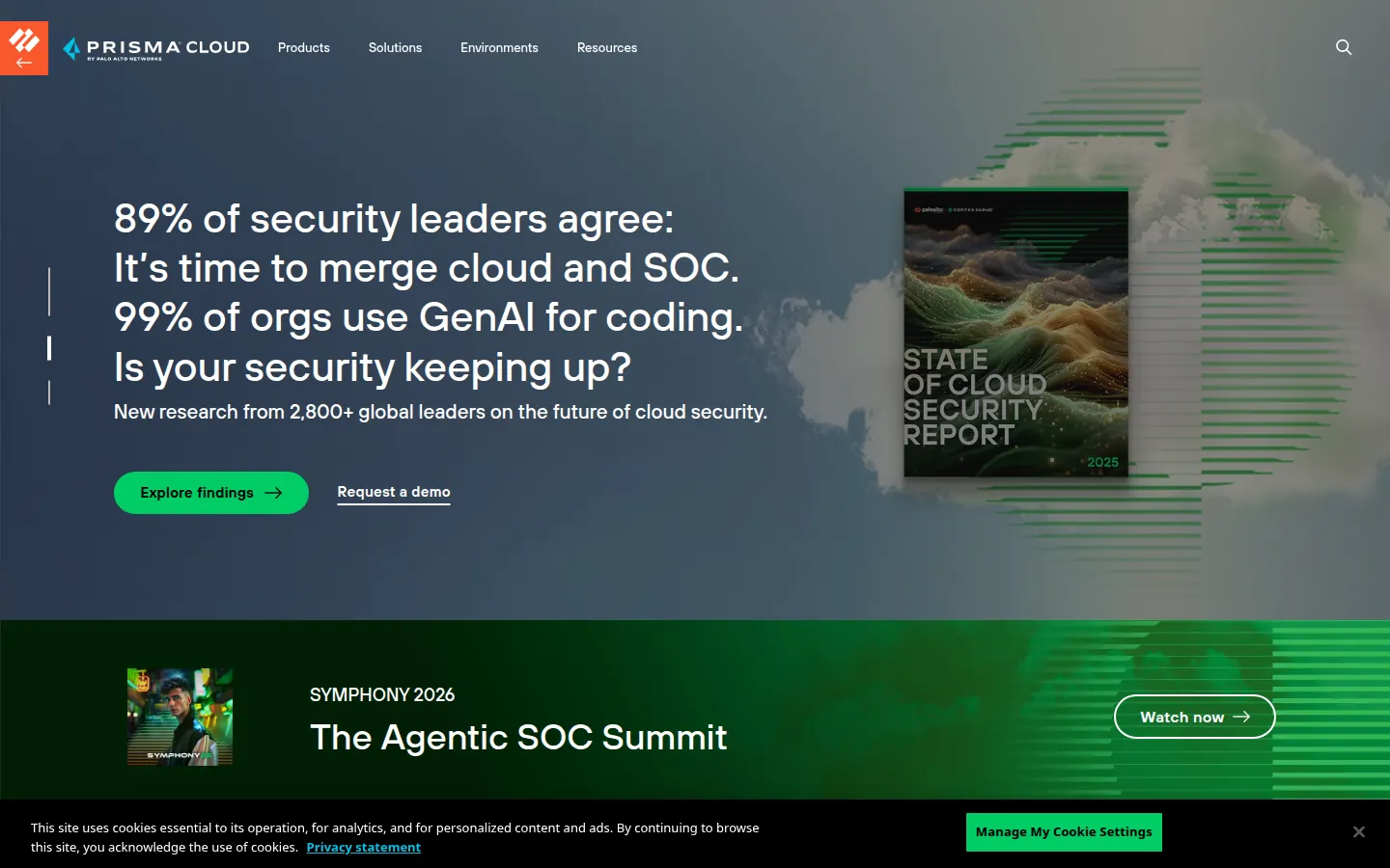 Prisma Cloud official homepage