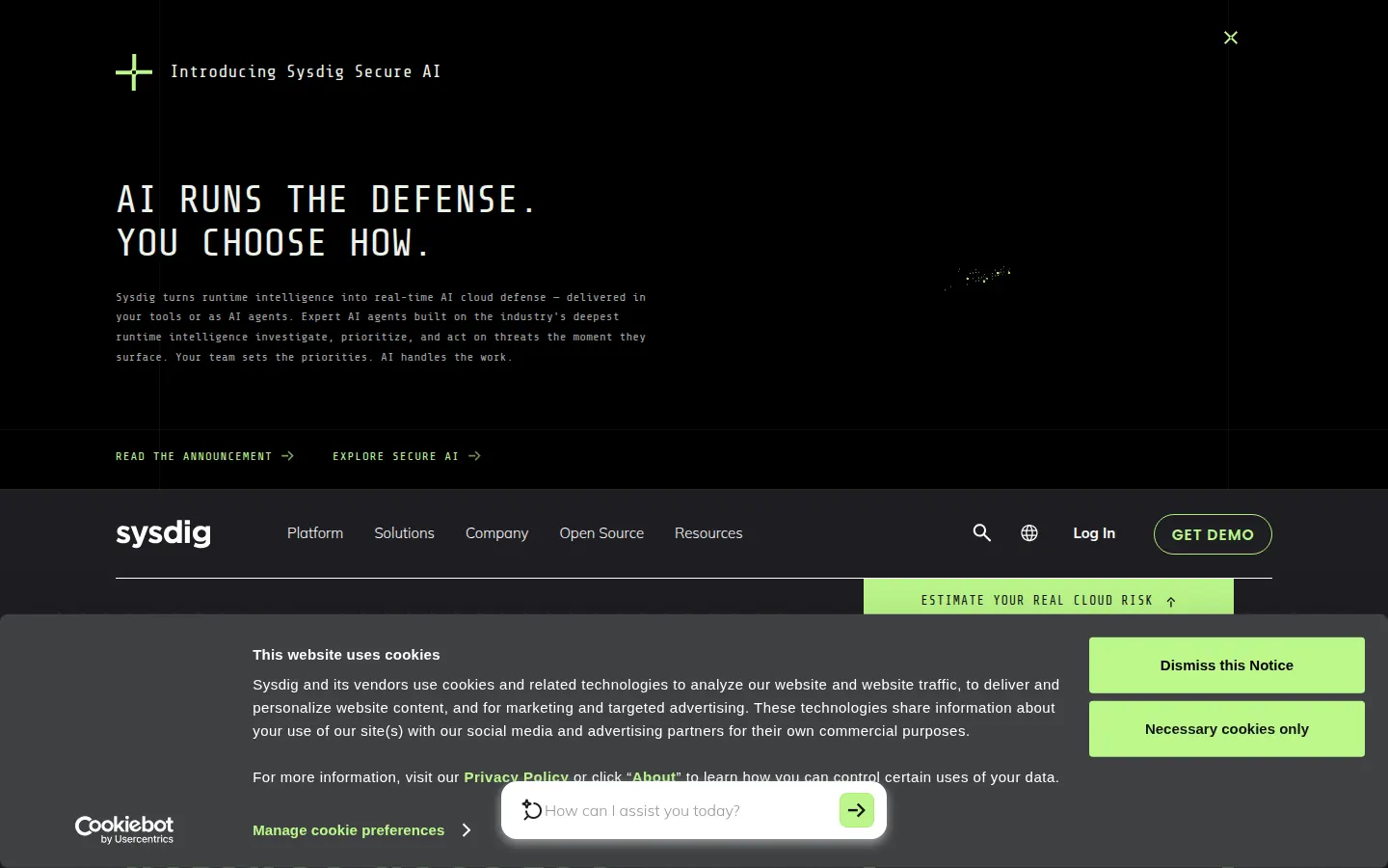 Sysdig official homepage