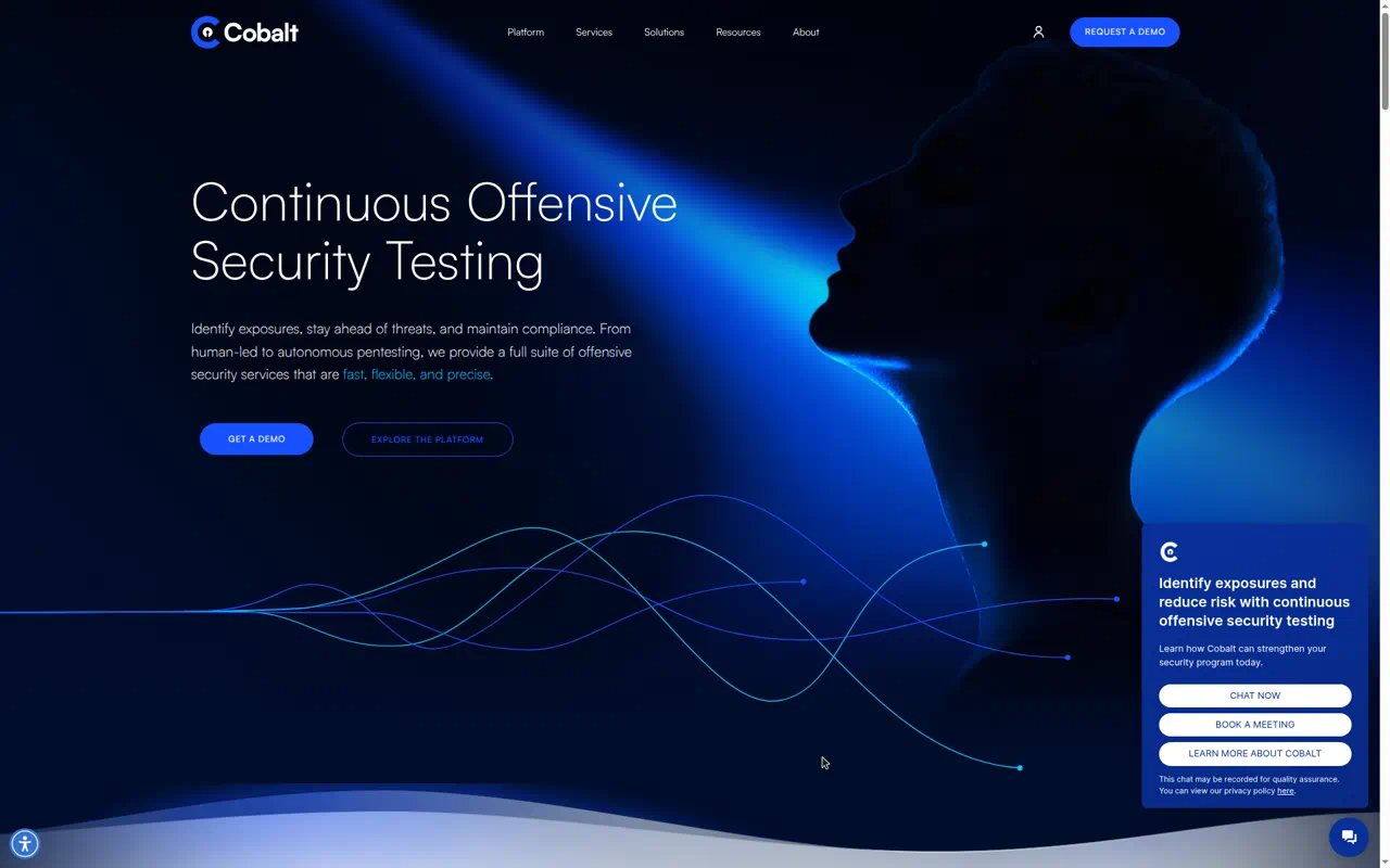 Cobalt homepage screenshot