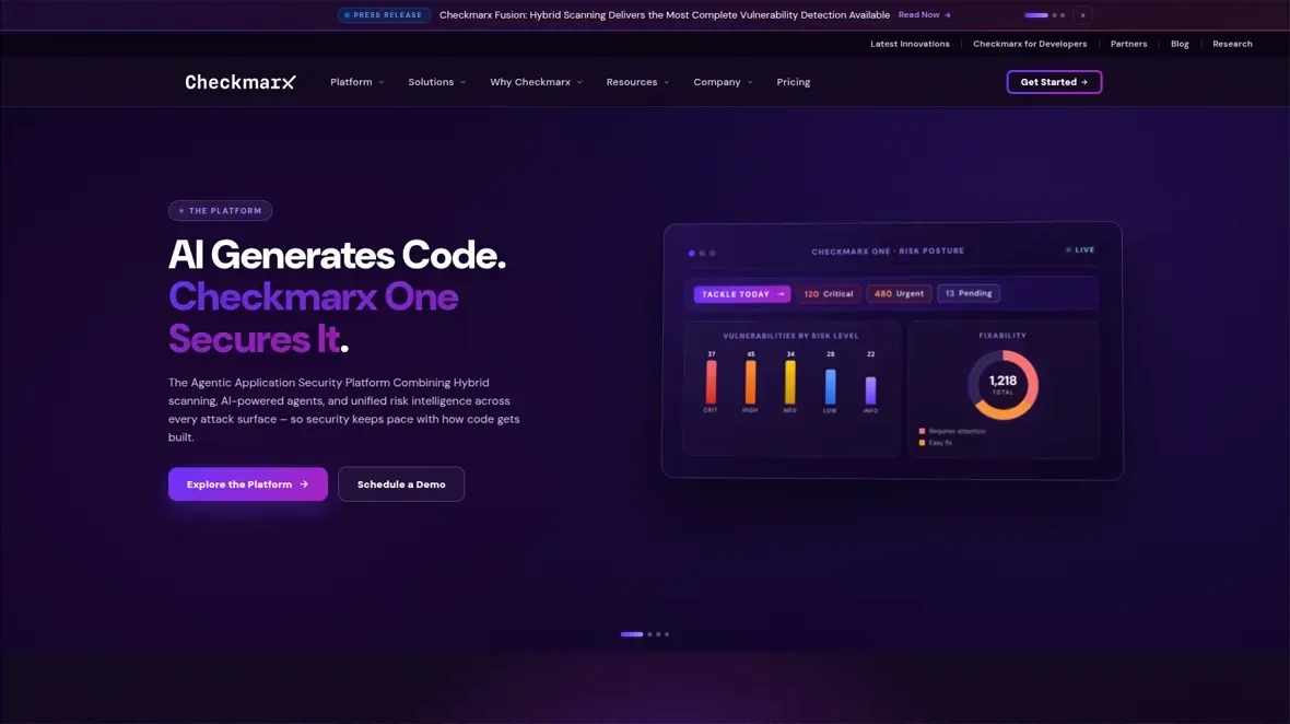 Checkmarx homepage