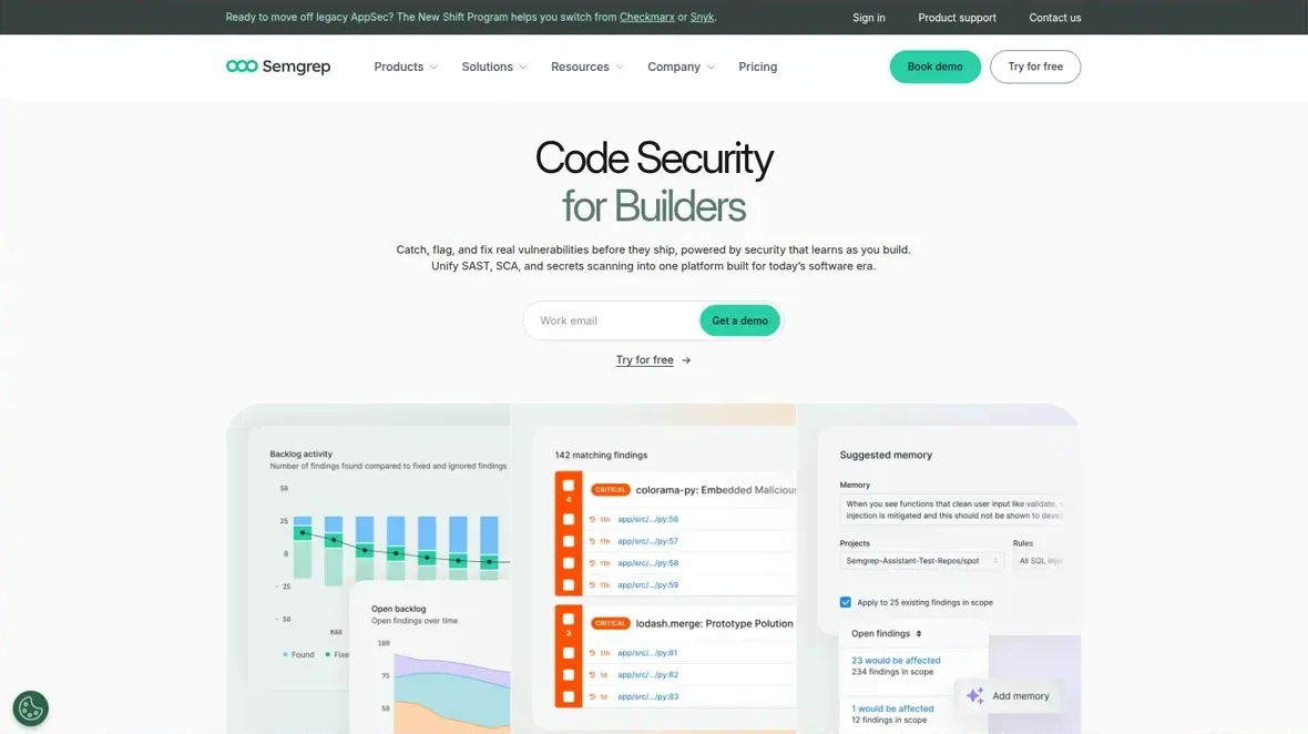 Semgrep homepage